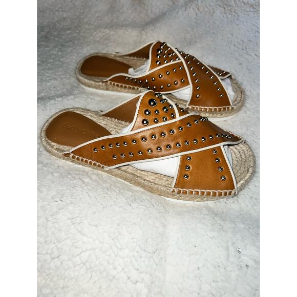 See By Chloe “ PIA” Camel color calfskin leather Espadrilles Sandals- sz38/ - Q3 - Picture 1 of 11